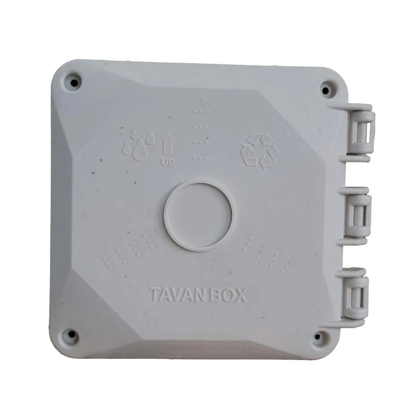 باکس پلاستیکی روکار کم باکس CAM BOX CA-14W PRO پرو لولادار سایز 14*14 سفید