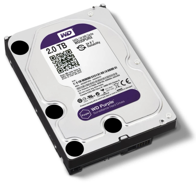 هارددیسک اینترنال وسترن دیجیتال مدل Purple WD20PURX ظرفیت 2 ترابایت